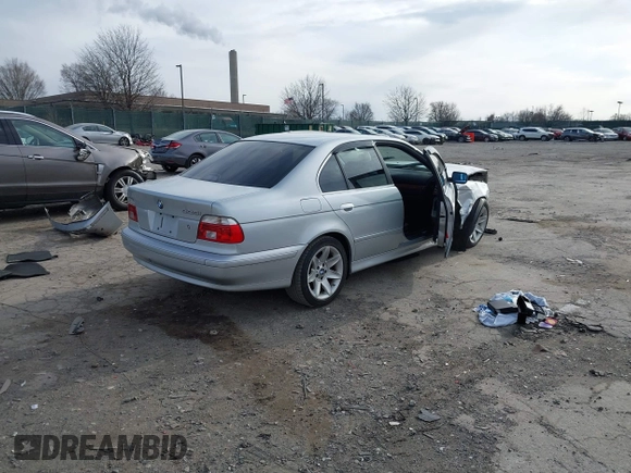 2002 BMW 5 Series 525i with VIN WBADT33412GF42744, listed as a IAAI auction lot 41609141 with 1 mi miles. Bid and sale history available at carsss.com. Image 4.