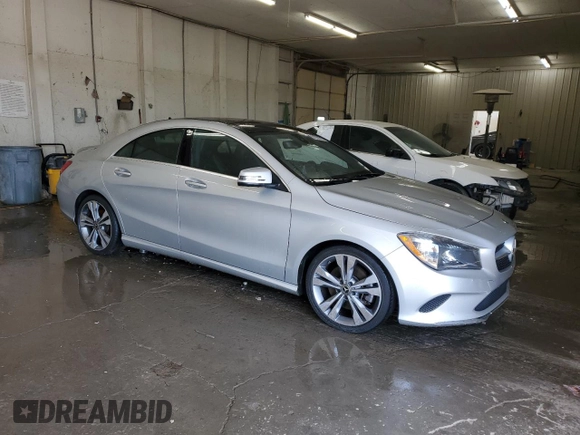2018 Mercedes-Benz CLA with VIN WDDSJ4EB0JN570307, listed as a Copart auction lot 52565745 with 62,983 mi miles and Salvage Title. Bid and sale history available at carsss.com. Image 4.