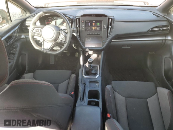 2023 Subaru WRX with VIN JF1VBAA61P9817482, listed as a Copart auction lot 74852794 with 6,127 mi miles and Salvage title. Bid and sale history available at DreamBid. Image 8.