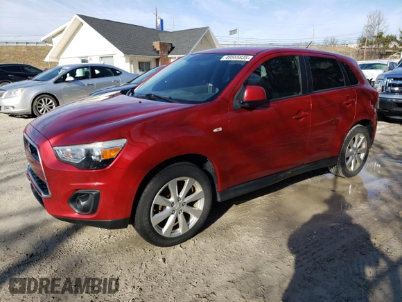 2014 Mitsubishi Outlander Sport ES with VIN 4A4AR3AUXEE008476, listed as a Copart auction lot 49555835 with 184,418 mi miles and Clean Title. Bid and sale history available at carsss.com. Image 1.