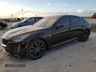 2023 Cadillac CT5 Sport with VIN 1G6DP5RK9P0109679, listed as a Copart auction lot 76185414 with 9,389 mi miles and Non Repairable. Bid and sale history available at carsss.com. Image 1.
