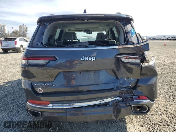 2022 Jeep Grand Cherokee Overland with VIN 1C4RJKDG2N8536125, listed as a Copart auction lot 50843965 with 70,865 mi miles and Salvage title. Bid and sale history available at DreamBid. Image 6.