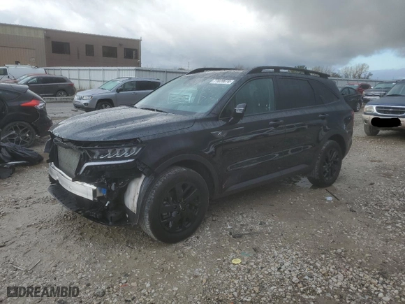 2023 Kia Sorento X-Line S with VIN 5XYRLDLC6PG214555, listed as a Copart auction lot 77028674 with 13,111 mi miles and Salvage Title. Bid and sale history available at carsss.com. Image 1.