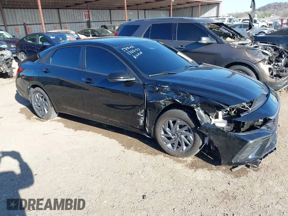 2024 Hyundai Elantra SEL with VIN KMHLM4DG4RU760241, listed as a IAAI auction lot 41849753 with 5,111 mi miles. Bid and sale history available at carsss.com. Image 1.