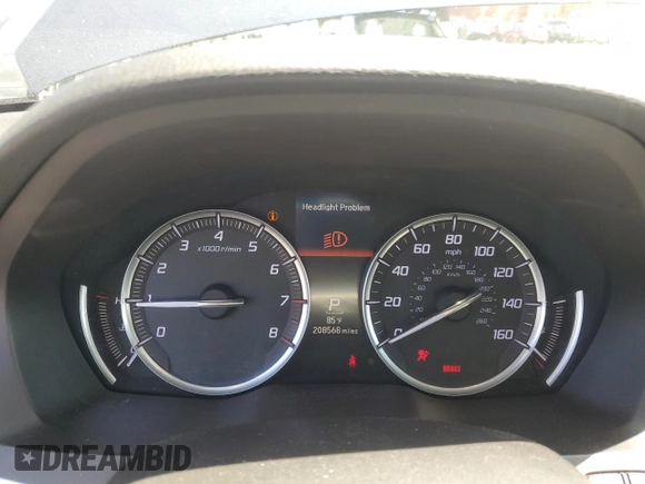 2014 Acura MDX Technology with VIN 5FRYD3H46EB005081, listed as a Copart auction lot 57799425 with 208,568 mi miles and Salvage title. Bid and sale history available at DreamBid. Image 9.