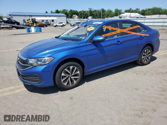 2024 Volkswagen Jetta S with VIN 3VW5M7BU0RM018413, listed as a Copart auction lot 55942274 with 3,555 mi miles and Salvage title. Bid and sale history available at DreamBid. Image 1.