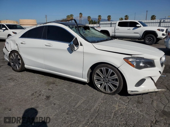 2018 Mercedes-Benz CLA with VIN WDDSJ4EB2JN639546, listed as a Copart auction lot 52007175 with 179,547 mi miles and Salvage Title. Bid and sale history available at carsss.com. Image 4.