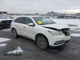 2014 Acura MDX Tech Pkg with VIN 5FRYD4H41EB011604, listed as a IAAI auction lot 41492753 with 123,229 mi miles. Bid and sale history available at carsss.com. Image 1.
