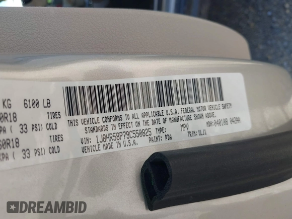 2009 Jeep Grand Cherokee Limited with VIN 1J8HR58P79C550825, listed as a IAAI auction lot 42547090 with 223,053 mi miles and . Bid and sale history available at DreamBid. Image 9.