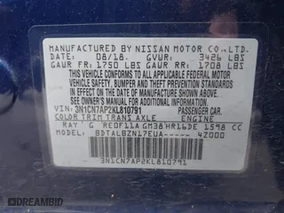 2019 Nissan Versa Sedan SV with VIN 3N1CN7AP2KL810791, listed as a IAAI auction lot 41324407 with 48,382 mi miles. Bid and sale history available at carsss.com. Image 9.