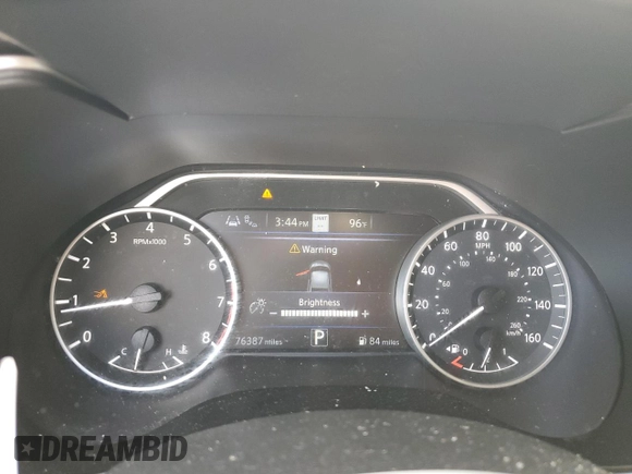 2020 Nissan Maxima SR with VIN 1N4AA6EV2LC379097, listed as a Copart auction lot 58047325 with 76,387 mi miles and Salvage title. Bid and sale history available at DreamBid. Image 9.