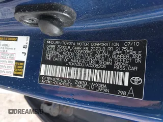 2010 Toyota Prius II with VIN JTDKN3DU1A0208205, listed as a IAAI auction lot 42250244 with 207,917 mi miles and . Bid and sale history available at DreamBid. Image 9.