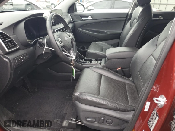 2020 Hyundai Tucson Ultimate with VIN KM8J3CAL2LU258843, listed as a Copart auction lot 57593555 with 67,633 mi miles and Salvage title. Bid and sale history available at DreamBid. Image 7.