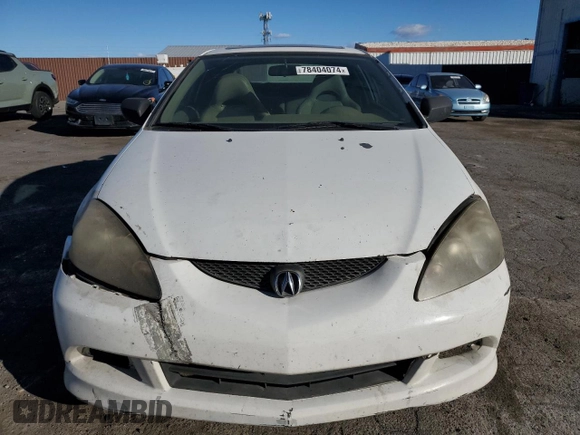 2005 Acura RSX with VIN JH4DC54885S012980, listed as a Copart auction lot 78404074 with 273,664 mi miles and Clean Title. Bid and sale history available at carsss.com. Image 5.