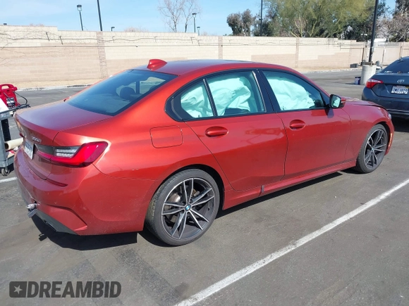 2021 BMW 3 Series 330i with VIN 3MW5R1J02M8B52337, listed as a IAAI auction lot 41610136 with 1 mi miles. Bid and sale history available at carsss.com. Image 4.