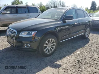 2015 Audi Q5 Premium Plus with VIN WA1LFAFP5FA136367, listed as a Copart auction lot 55158815 with 76,426 mi miles and Salvage title. Bid and sale history available at DreamBid. Image 1.