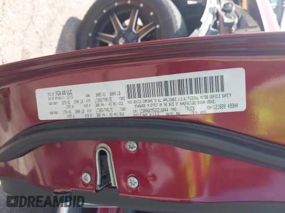 2016 Ram 1500 Tradesman z VIN 1C6RR6KM5GS216044, wystawiony jako IAAI lot #42149524 z przebiegiem 93 723 mil mil oraz . Historia ofert i sprzedaży dostępna na DreamBid. Obrazek 9.