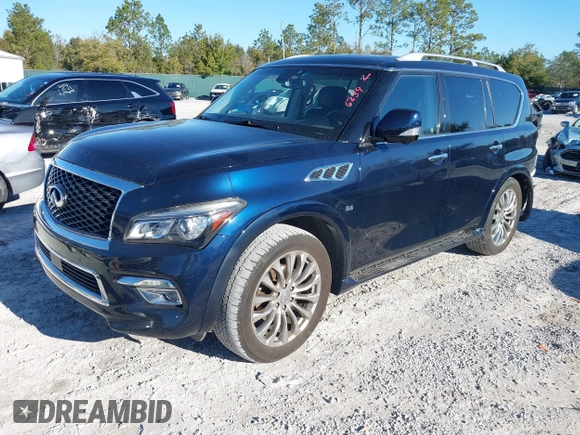 2017 Infiniti QX80 with VIN JN8AZ2NE8H9152064, listed as a IAAI auction lot 41356239 with 100,747 mi miles and . Bid and sale history available at DreamBid. Image 17.