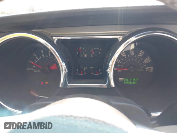 2009 Ford Mustang with VIN 1ZVHT84NX95133912, listed as a IAAI auction lot 42046053 with 57,438 mi miles and . Bid and sale history available at DreamBid. Image 7.