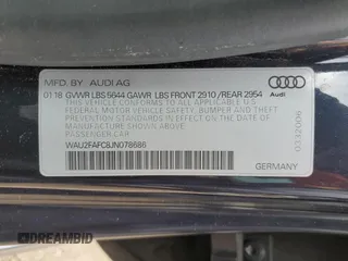 2018 Audi S7 Prestige with VIN WAU2FAFC8JN078686, listed as a Copart auction lot 63017453 with 48,354 mi miles. Bid and sale history available at carsss.com. Image 12.
