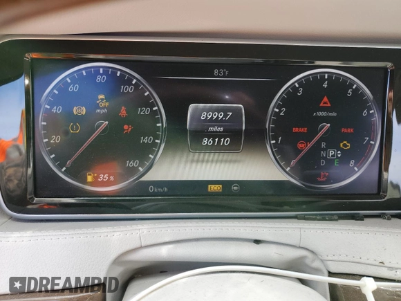 2014 Mercedes-Benz S-Class S 550 with VIN WDDUG8CB9EA028315, listed as a Copart auction lot 47206375 with 86,110 mi miles and Salvage Title. Bid and sale history available at carsss.com. Image 9.