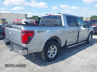 2024 Ford F-150 XLT with VIN 1FTFW3LD0RFA89460, listed as a IAAI auction lot 42073504 with 14,636 mi miles. Bid and sale history available at carsss.com. Image 4.