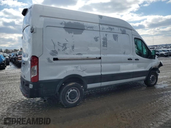 2020 Ford Transit Cargo with VIN 1FTBW1X84LKA64821, listed as a Copart auction lot 43793575 with 54,830 mi miles and Salvage title. Bid and sale history available at DreamBid. Image 3.