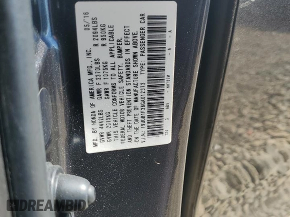 2016 Acura TLX z VIN 19UUB1F36GA012372, wystawiony jako Copart lot #66487395 z przebiegiem 76 426 mil mil oraz Czysty tytuł • Clean title. Historia ofert i sprzedaży dostępna na DreamBid. Obrazek 13.