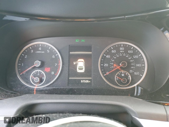 2021 Kia K5 LXS with VIN 5XXG14J21MG035251, listed as a Copart auction lot 73953014 with 57,526 mi miles and Salvage Title. Bid and sale history available at carsss.com. Image 9.