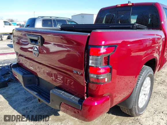 2022 Nissan Frontier SV with VIN 1N6ED1FJ5NN662437, listed as a IAAI auction lot 41584962 with 42,349 mi miles and . Bid and sale history available at DreamBid. Image 18.