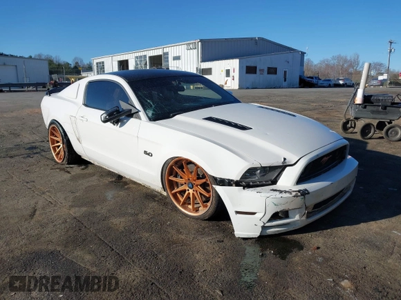 2013 Ford Mustang GT with VIN 1ZVBP8CF1D5208753, listed as a IAAI auction lot 41754011 with 158,809 mi miles and . Bid and sale history available at DreamBid. Image 1.