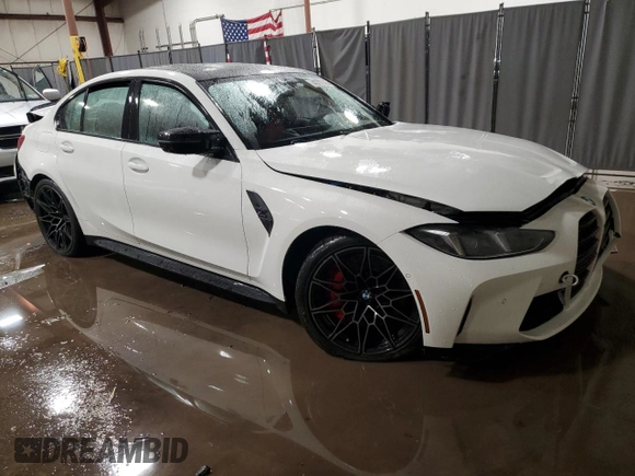 2025 BMW M3 Competition xDrive z VIN WBS33HJ03SFU35458, wystawiony jako Copart lot #43777165 z przebiegiem 231 mil mil oraz Szkoda całkowita • Salvage title. Historia ofert i sprzedaży dostępna na DreamBid. Obrazek 4.