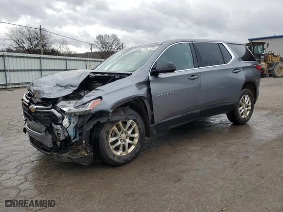 2020 Chevrolet Traverse LS with VIN 1GNEVFKW9LJ207424, listed as a Copart auction lot 50713085 with 73,382 mi miles and Salvage Title. Bid and sale history available at carsss.com. Image 1.