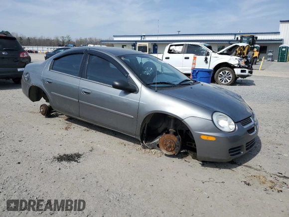 2005 Dodge Neon SXT with VIN 1B3ES56C65D260662, listed as a Copart auction lot 49780575 with 184,036 mi miles and Salvage Title. Bid and sale history available at DreamBid. Image 4.