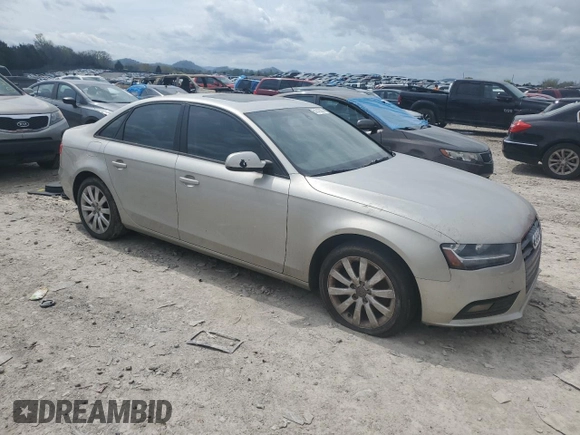 2014 Audi A4 Premium with VIN WAUBFAFL9EN023640, listed as a Copart auction lot 51312235 with 105,970 mi miles and Clean Title. Bid and sale history available at carsss.com. Image 4.