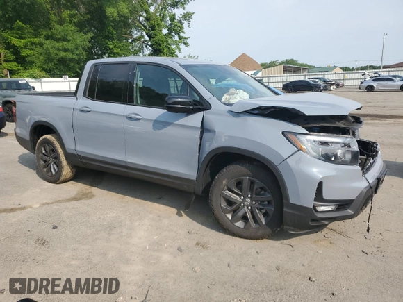 2024 Honda Ridgeline Sport with VIN 5FPYK3F14RB032163, listed as a Copart auction lot 59680745 with Not provided miles and Salvage title. Bid and sale history available at DreamBid. Image 4.