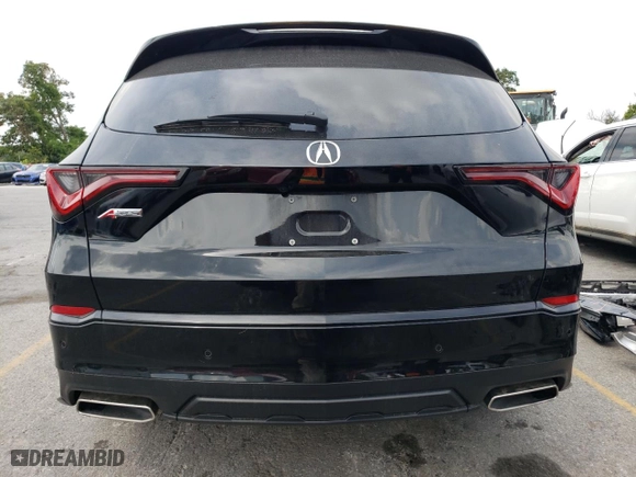 2023 Acura MDX w/A-Spec Package with VIN 5J8YE1H09PL031269, listed as a Copart auction lot 70822324 with 25,713 mi miles and Salvage Title. Bid and sale history available at carsss.com. Image 6.