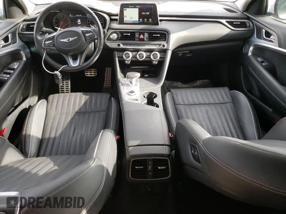 2019 Genesis G70 3.3T Advanced with VIN KMTG74LE1KU030470, listed as a Copart auction lot 50328775 with 27,312 mi miles and Salvage Title. Bid and sale history available at carsss.com. Image 8.