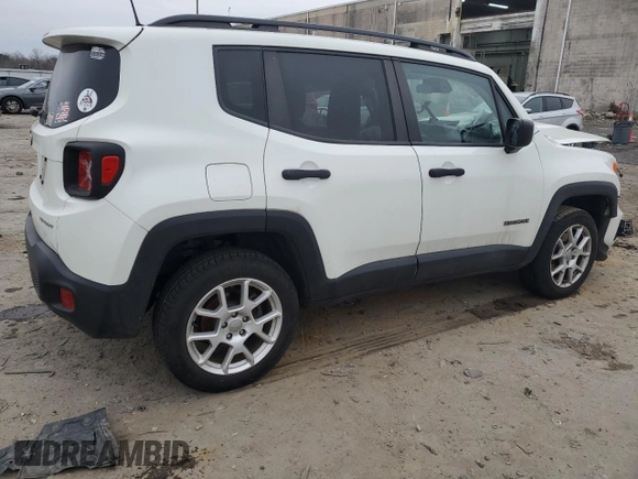 2021 Jeep Renegade Sport with VIN ZACNJDAB4MPM11800, listed as a Copart auction lot 44103615 with 54,027 mi miles and Salvage title. Bid and sale history available at DreamBid. Image 3.