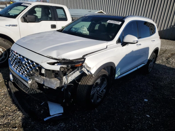 2022 Hyundai Santa Fe SEL with VIN 5NMS34AJ3NH460517, listed as a Copart auction lot 43155225 with 29,940 mi miles and Salvage Title. Bid and sale history available at carsss.com. Image 1.