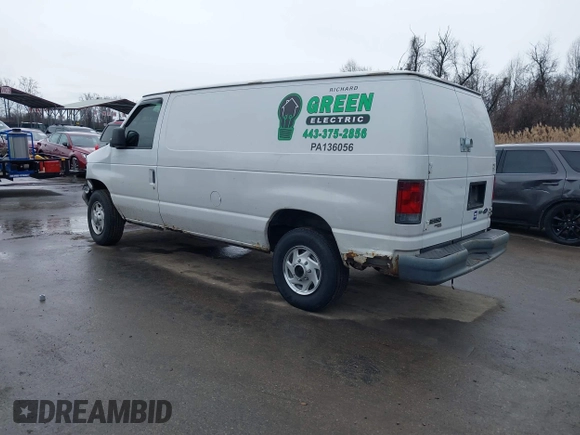 2005 Ford Econoline Cargo with VIN 1FTNE24W95HB25640, listed as a IAAI auction lot 41335337 with 183,045 mi miles. Bid and sale history available at carsss.com. Image 3.