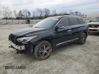 2017 Infiniti QX60 with VIN 5N1DL0MMXHC550625, listed as a Copart auction lot 43181305 with 90,729 mi miles and Salvage Title. Bid and sale history available at carsss.com. Image 1.