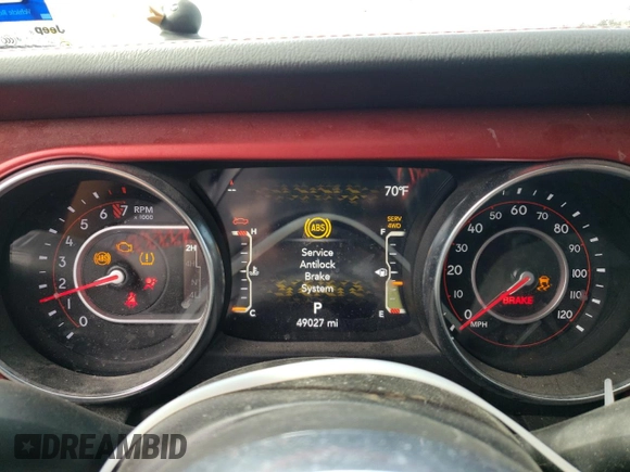 2022 Jeep Gladiator Rubicon with VIN 1C6JJTBG4NL151210, listed as a Copart auction lot 75117154 with 49,027 mi miles and Salvage title. Bid and sale history available at DreamBid. Image 9.