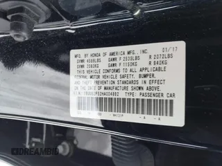 2017 Acura TLX V6 w/Technology Pkg with VIN 19UUB2F52HA004892, listed as a IAAI auction lot 41512188 with 92,581 mi miles and . Bid and sale history available at DreamBid. Image 9.