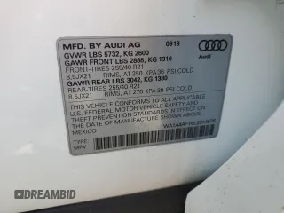2020 Audi SQ5 Premium with VIN WA1A4AFY6L2014676, listed as a Copart auction lot 68656803 with 24,018 mi miles. Bid and sale history available at carsss.com. Image 12.