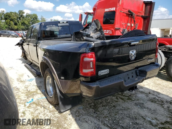 2020 Ram 3500 Longhorn with VIN 3C63RRKL4LG296520, listed as a Copart auction lot 72386394 with 47,975 mi miles and Salvage Title. Bid and sale history available at carsss.com. Image 2.