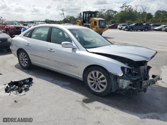 2007 Hyundai Azera SE with VIN KMHFC46F27A242907, listed as a Copart auction lot 75424854 with 151,576 mi miles and Salvage Title. Bid and sale history available at carsss.com. Image 4.