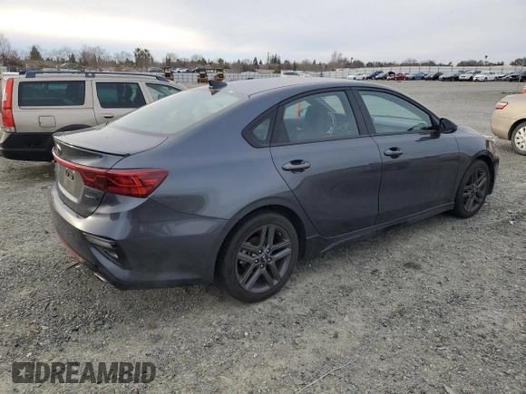 2021 Kia Forte GT-Line with VIN 3KPF34AD1ME361227, listed as a Copart auction lot 44463255 with 36,823 mi miles and Salvage Title. Bid and sale history available at carsss.com. Image 3.