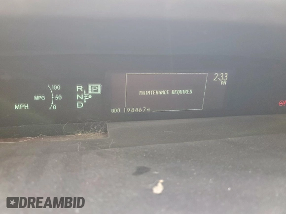 2012 Toyota Prius One with VIN JTDKN3DU6C0334031, listed as a Copart auction lot 52438865 with 194,467 mi miles and Salvage Title. Bid and sale history available at carsss.com. Image 9.