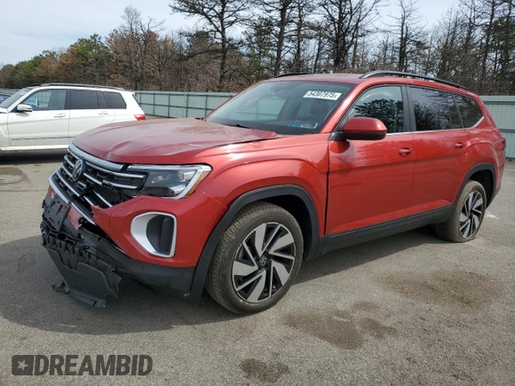 2024 Volkswagen Atlas SE z VIN 1V2KR2CA2RC529295, wystawiony jako Copart lot #54307975 z przebiegiem 14 320 mil mil oraz Szkoda całkowita • Salvage title. Historia ofert i sprzedaży dostępna na DreamBid. Obrazek 1.